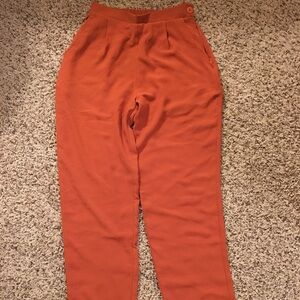 American Apparel Orange Crepe Trousers